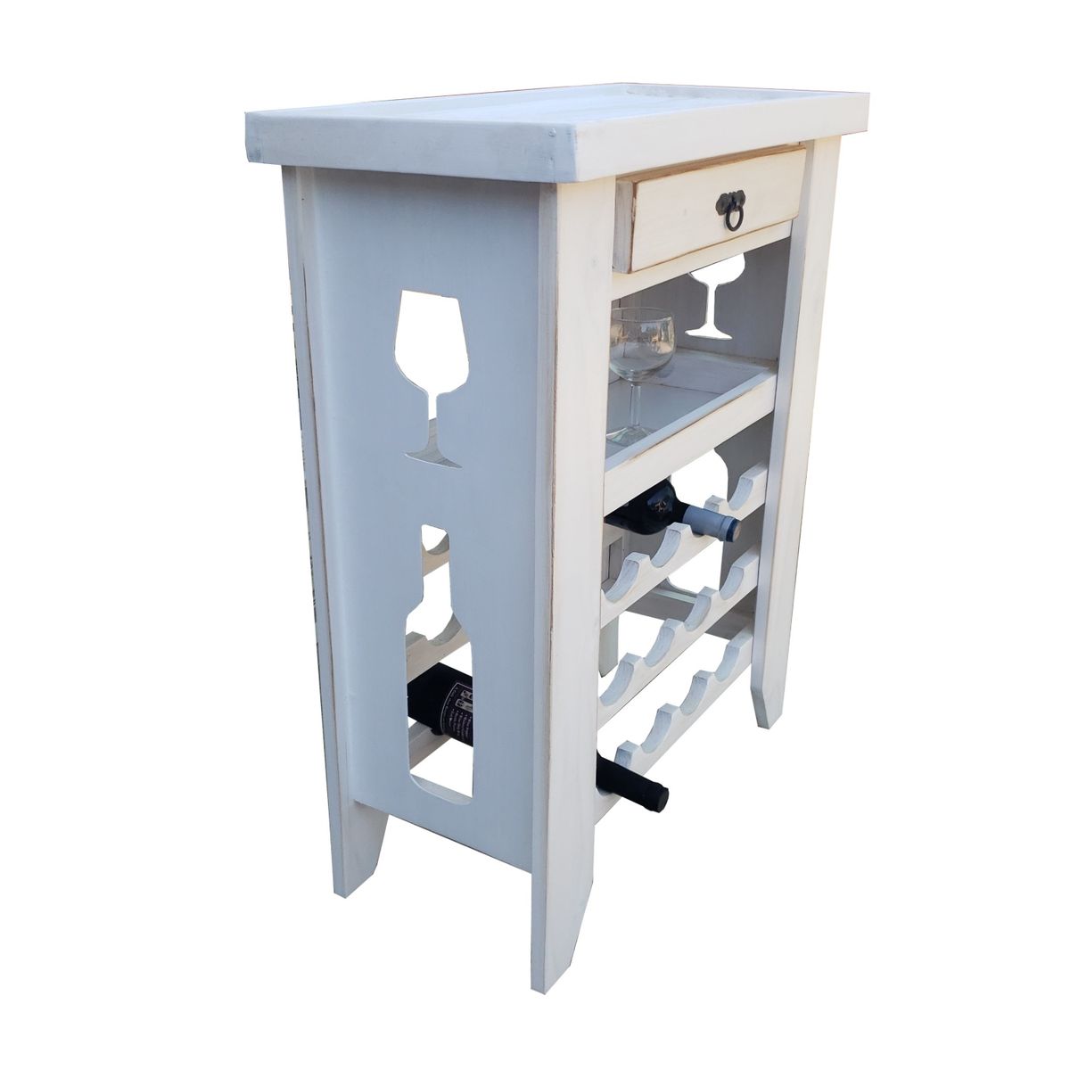 MARFELD MUEBLES - Mesa cava 12 botellas blanca