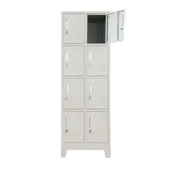 MOBITAT - Locker 8 puertas 2 cuerpos con Porta Candado Equimet