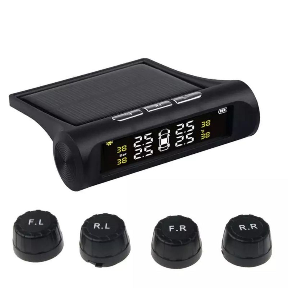 GENERICO - Sistema Monitoreo Presión Neumáticos Auto Carga Solar Tpms