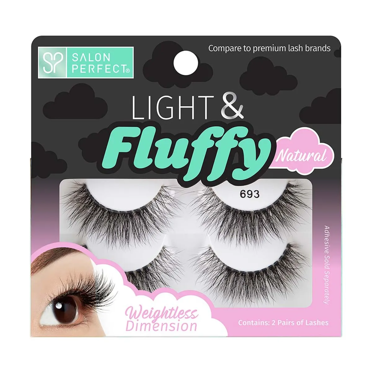 COSMETICAVAL - Pestañas postizas extra volumen + pegamento Salon Perfect