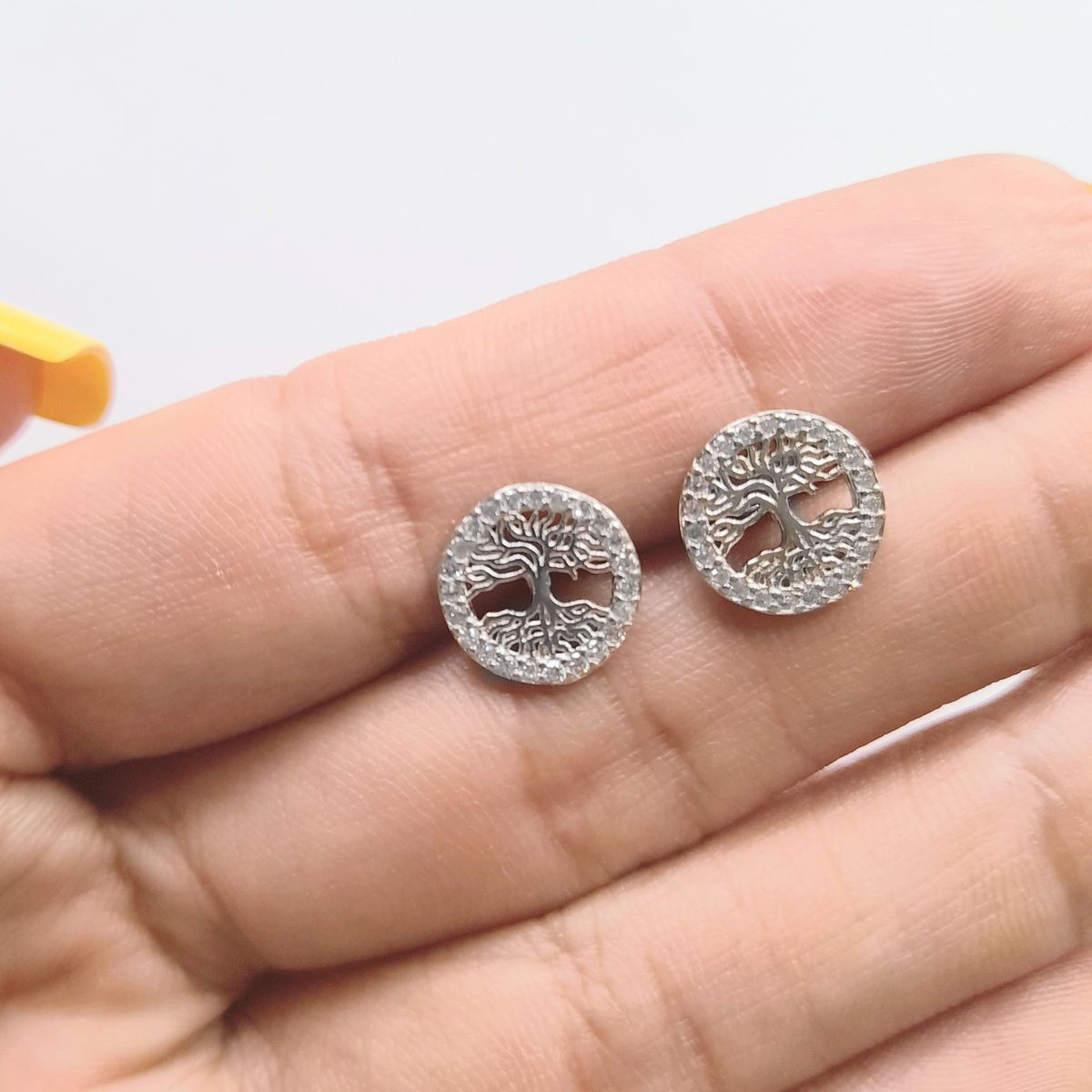 COGGIOLA - Aros Árbol De La Vida Circón Mini Plata Fina 925