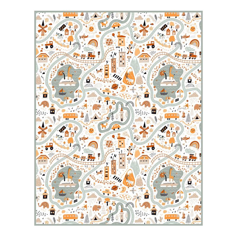 RETELA - Alfombra Vinílica Ruta Kids 140x110 cm