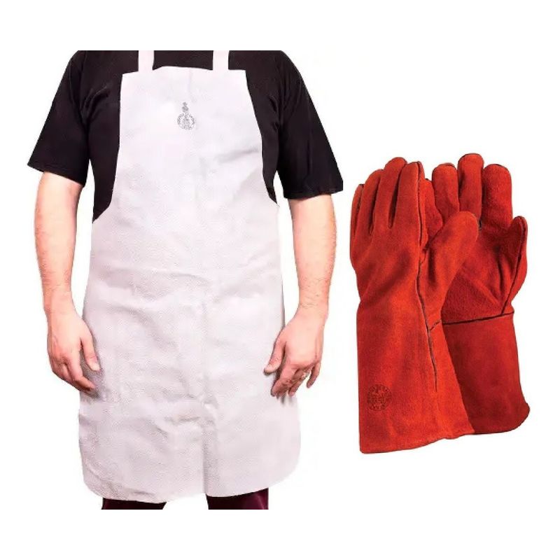 GENERICO - Combo Soldador Coleto Descarne Y Guantes Descarne