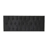 Respaldo Capitone para Cama Negro Felpa Apto para 1 plaza y 1.5 plaza.