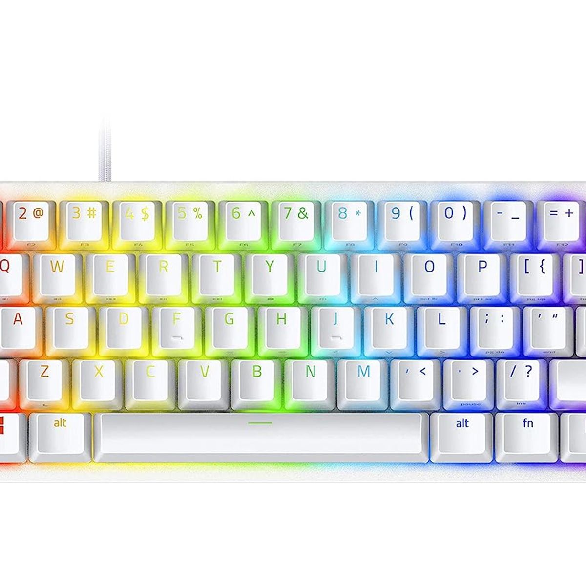 RAZER - Teclado Gamer Huntsman Mini Mercury 60 Switch Optico RGB Blanco