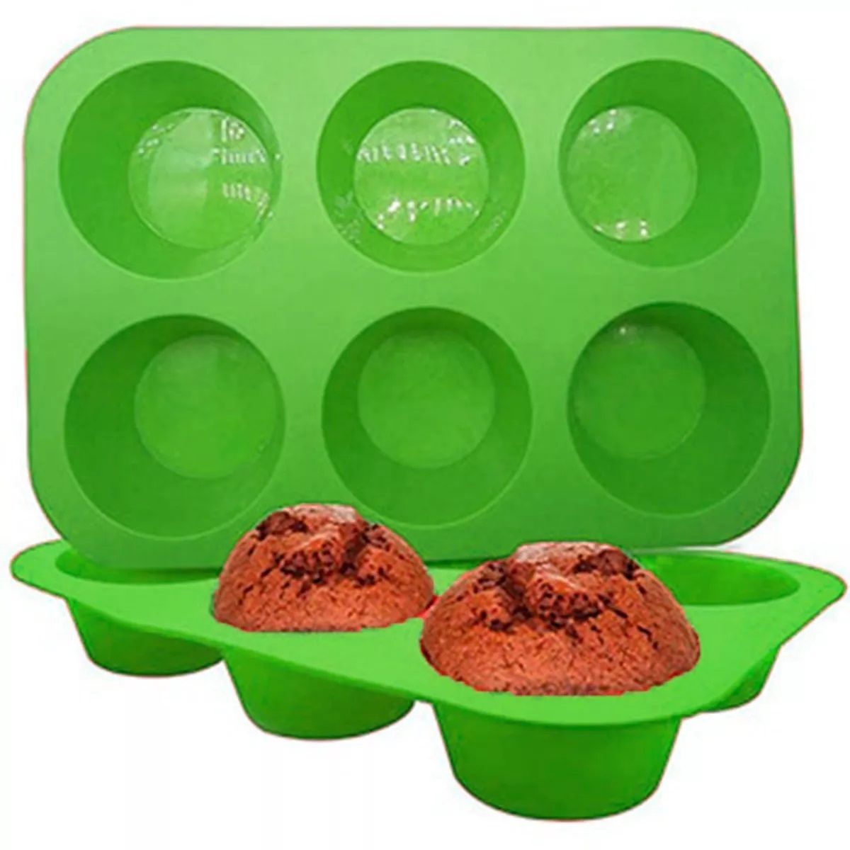 GENERICO - Moldes De Silicona Molde Cupcakes Silicona 6 Und Baratos