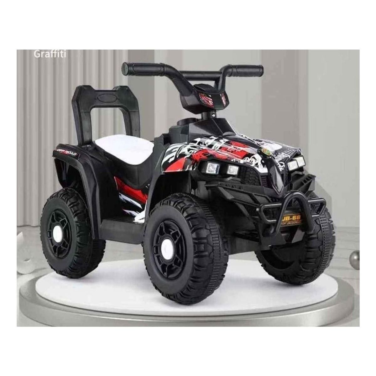 GENERICO - Moto eléctrica  a bateria cuatro ruedas para niños  Blanca