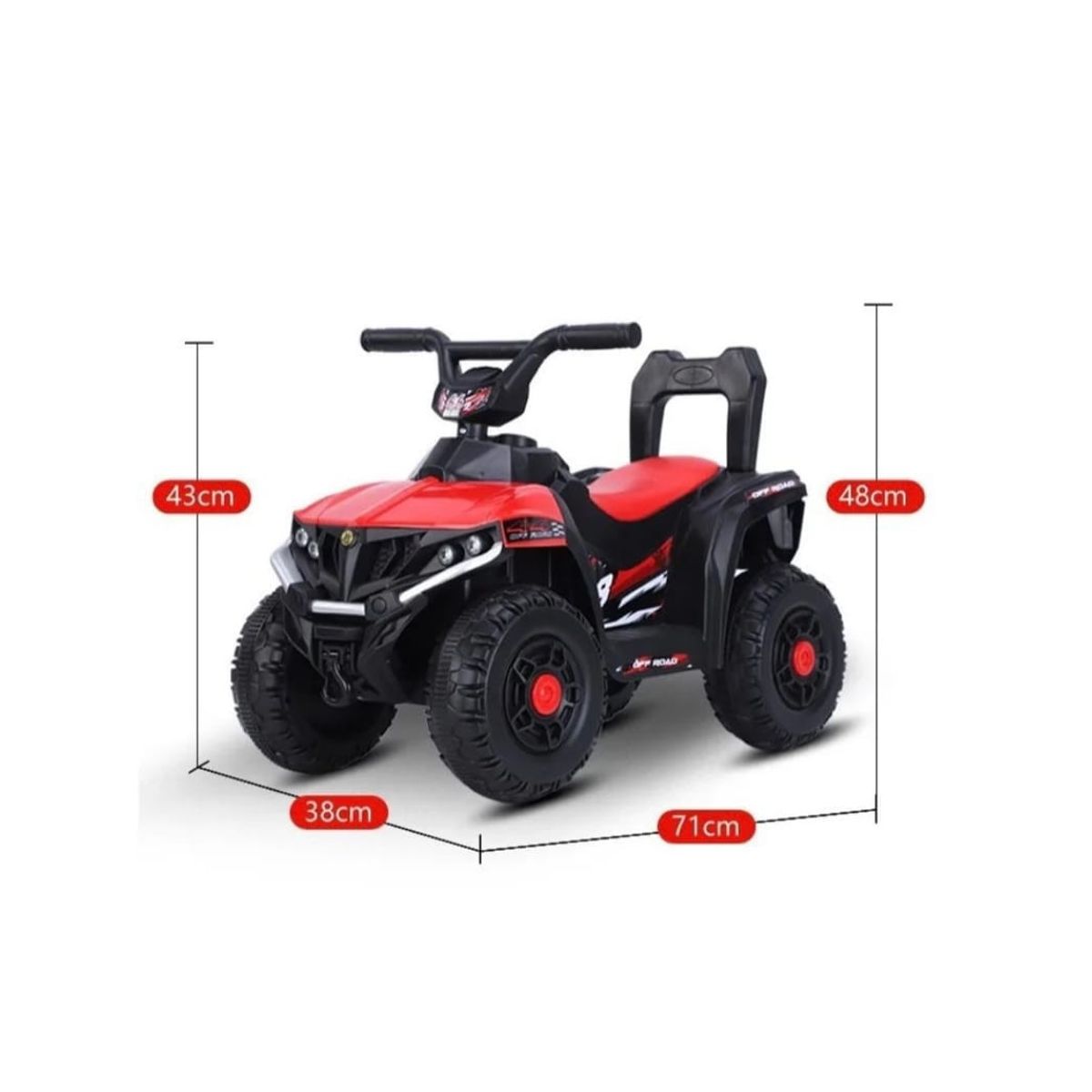 GENERICO - Moto eléctrica  a bateria cuatro ruedas para niños  Blanca