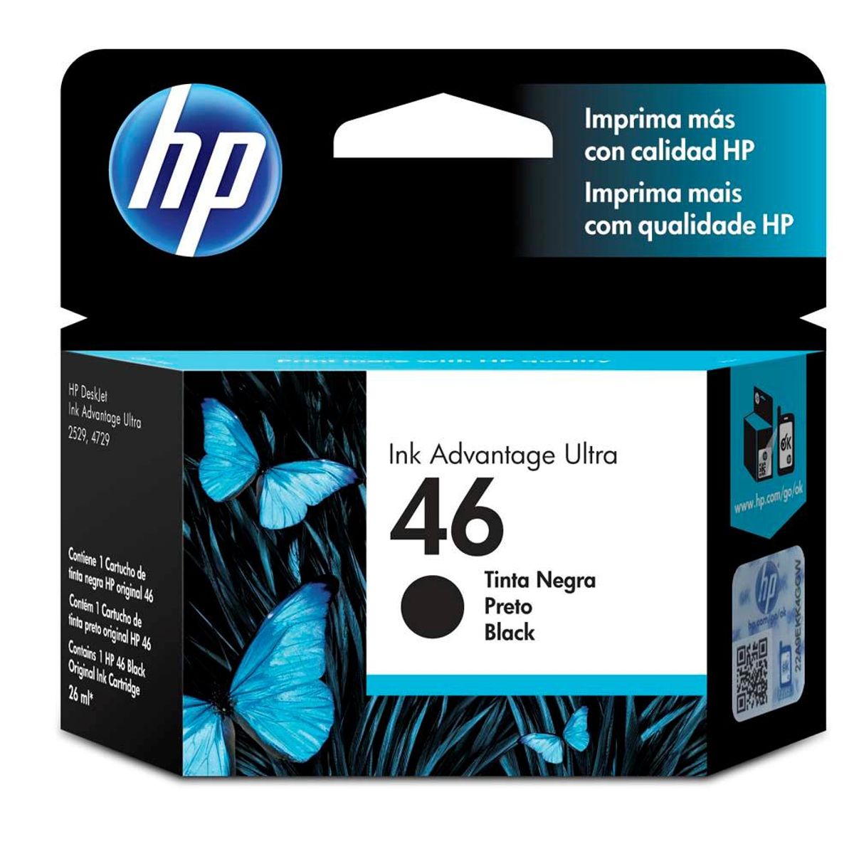 HP - Cartucho de Tinta HP46 CZ637AL 1500 páginas Negro HP