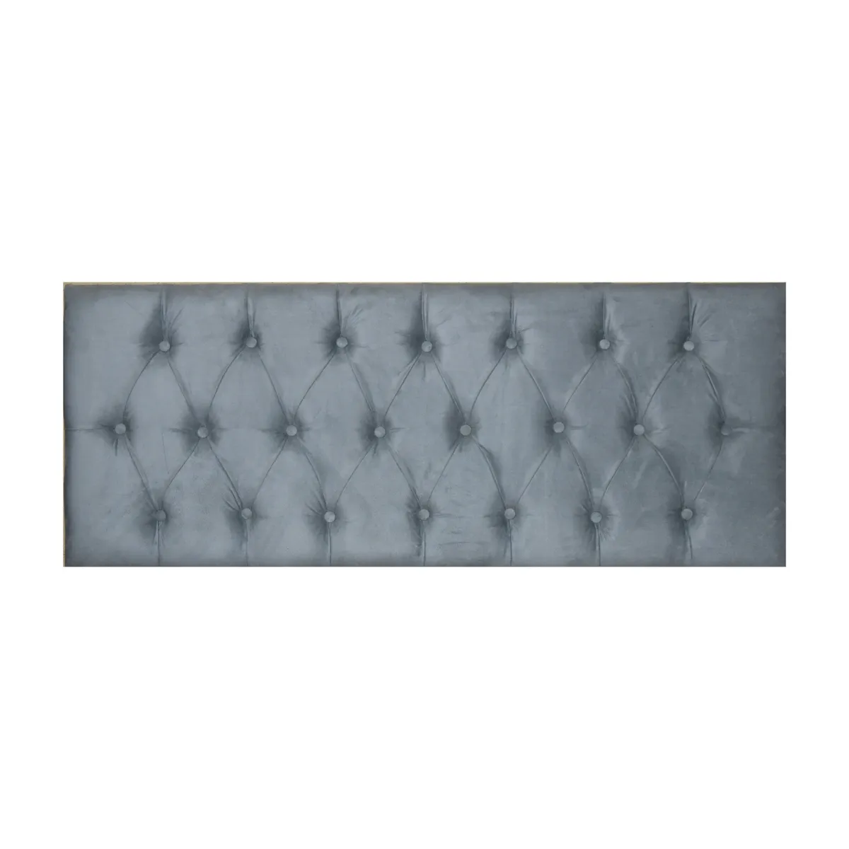 DULCES SUEÑOS - Respaldo Capitone para Camas King Gris Claro felpa