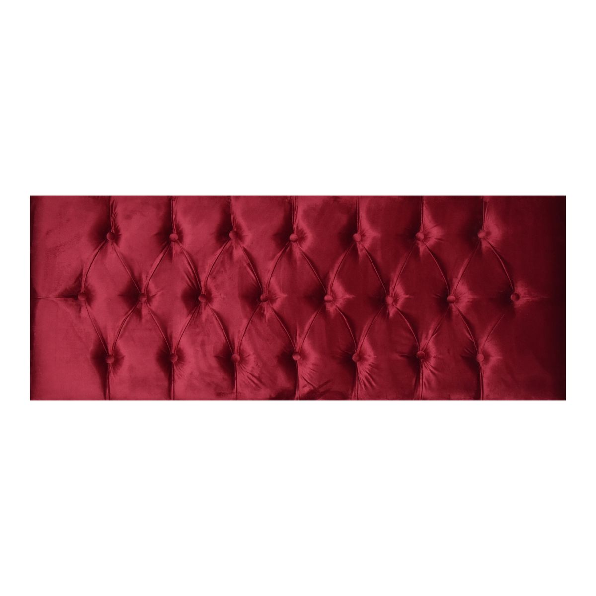 DULCES SUEÑOS - Respaldo Capitone para Camas King Gris Burdeo Felpa