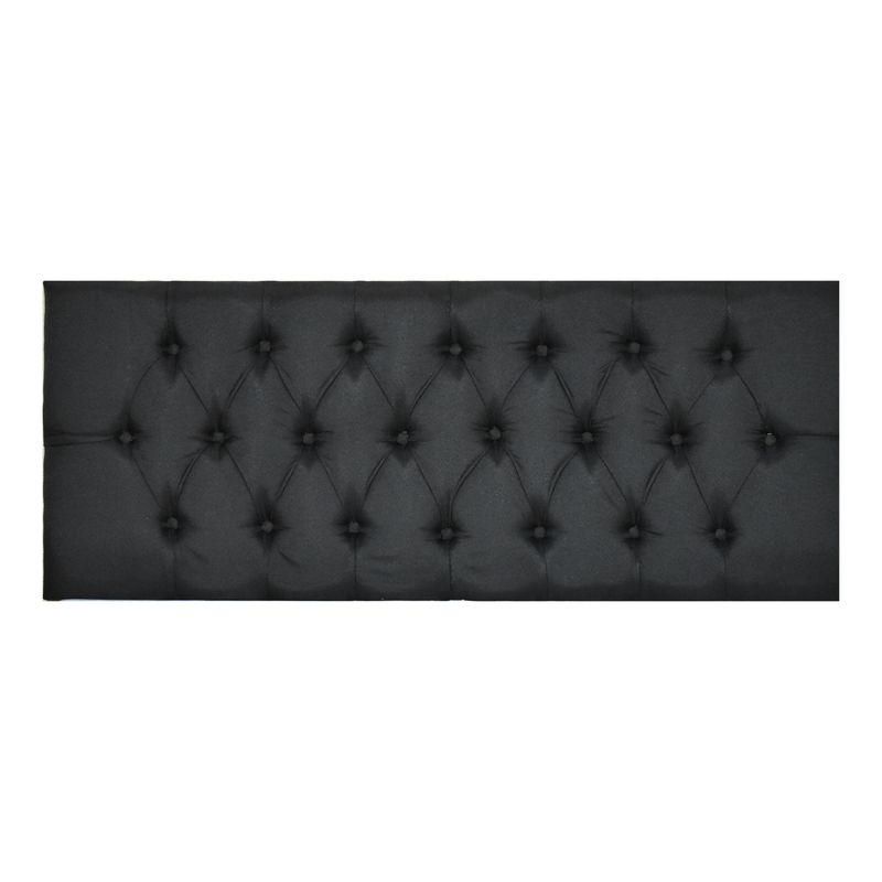 DULCES SUEÑOS - Respaldo Capitone para Camas King Negro Lino