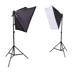 LUMAX - Pack 2 Cajas De Luz Softbox + 2 Tripodes + 8 Led 16w Ge Sec