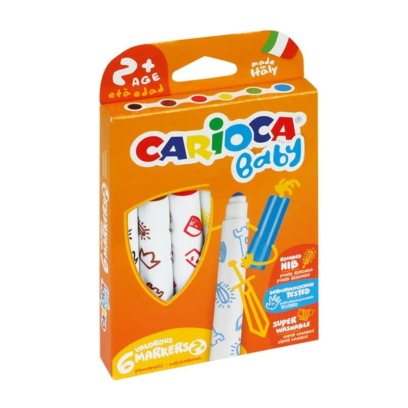 CARIOCA - Plumones  Carioca  Baby Lavable (6 colores)
