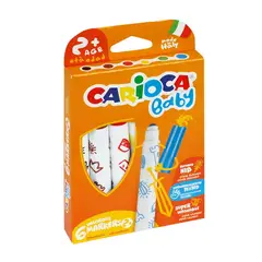 CARIOCA - Plumones  Baby Lavable (6 colores)
