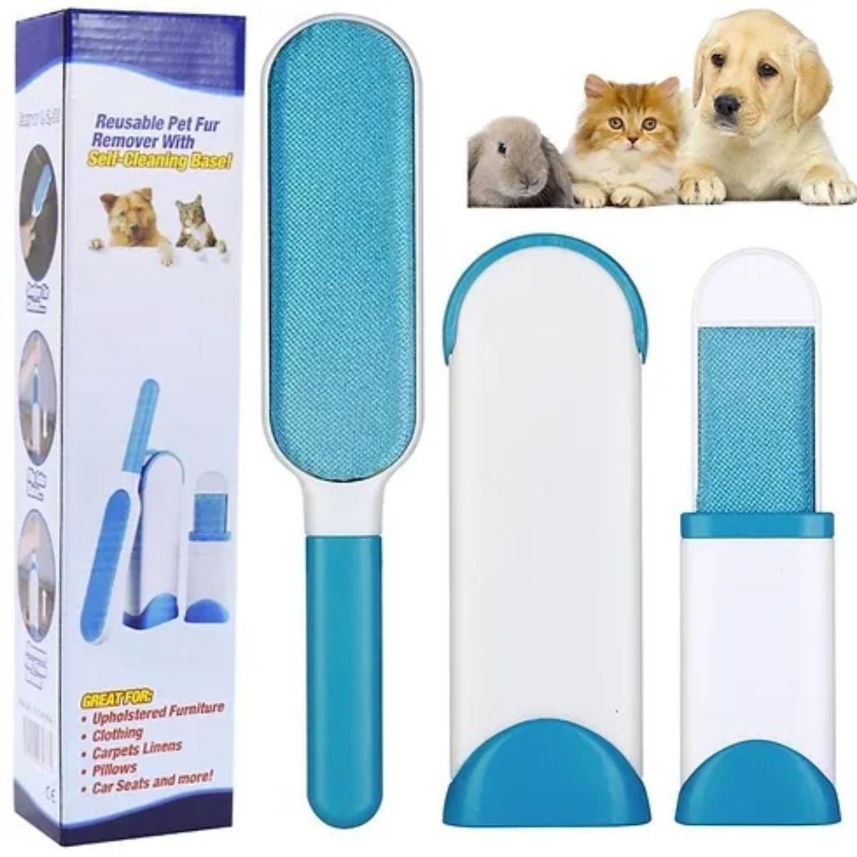 OEM - CEPILLO SACA PELUSA QUITA MOTAS Y PELOS DE MASCOTAS