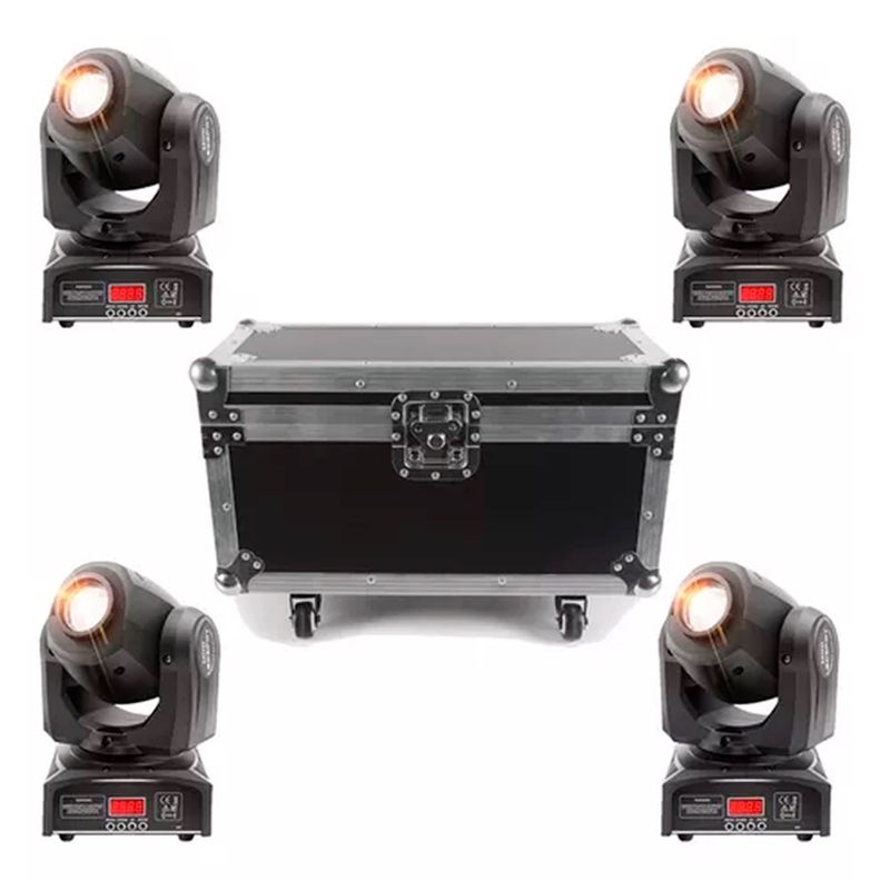 ESHOPANGIE - Kit 4 Cabeza Movil Robotica Led 30w Fiestas Con Cajon