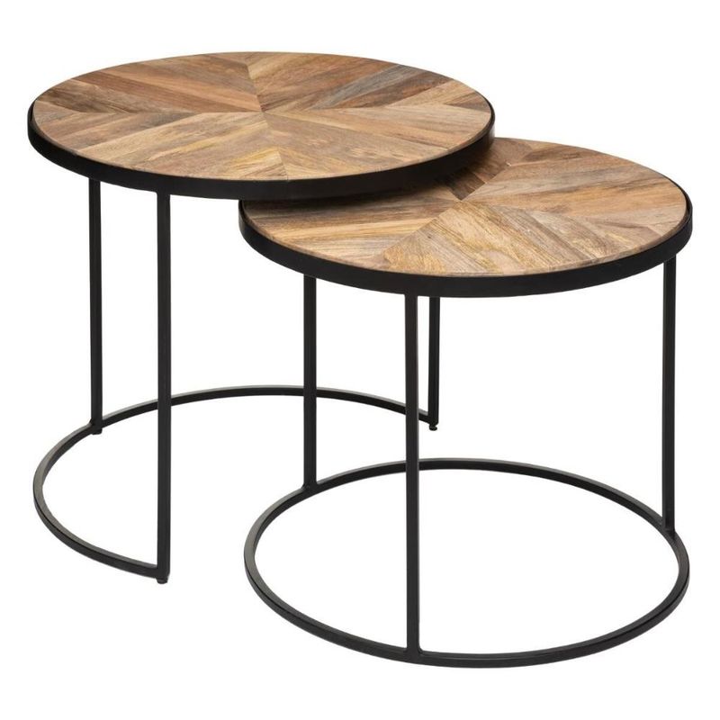 ATMOSPHERA - MESA DE CENTRO DOBLE BASILE MADERA ATMOSPHERA