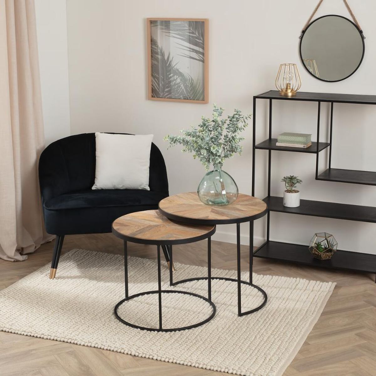 ATMOSPHERA - MESA DE CENTRO DOBLE BASILE MADERA ATMOSPHERA