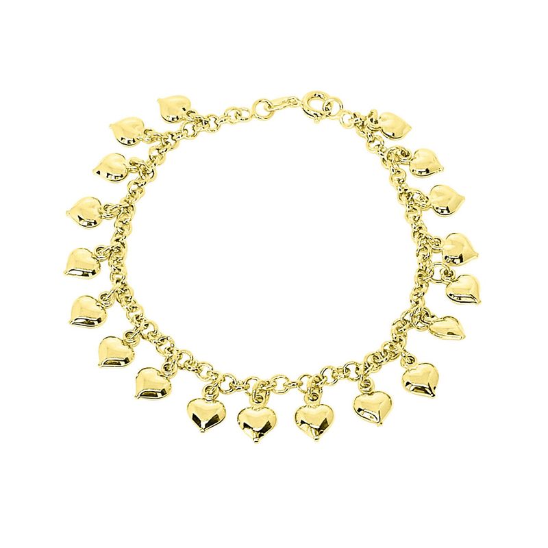 ANDREA COGGIOLA JOYAS - Pulsera Corazón Enchapada Oro 18K