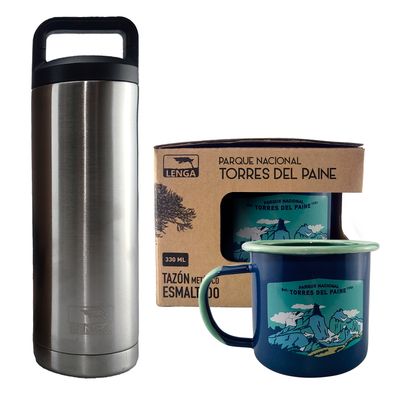 Pack Tazón Parque Torres Del Paine Con Botella Inox 532Ml