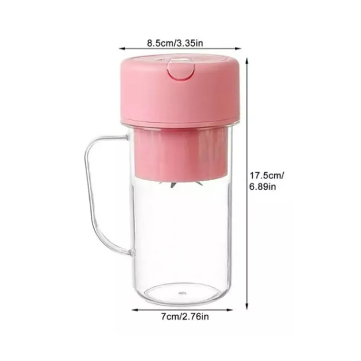 OFERTABKN - Vaso Licuadora Juguera Portátil Mini Recargable De 420ml Rosado