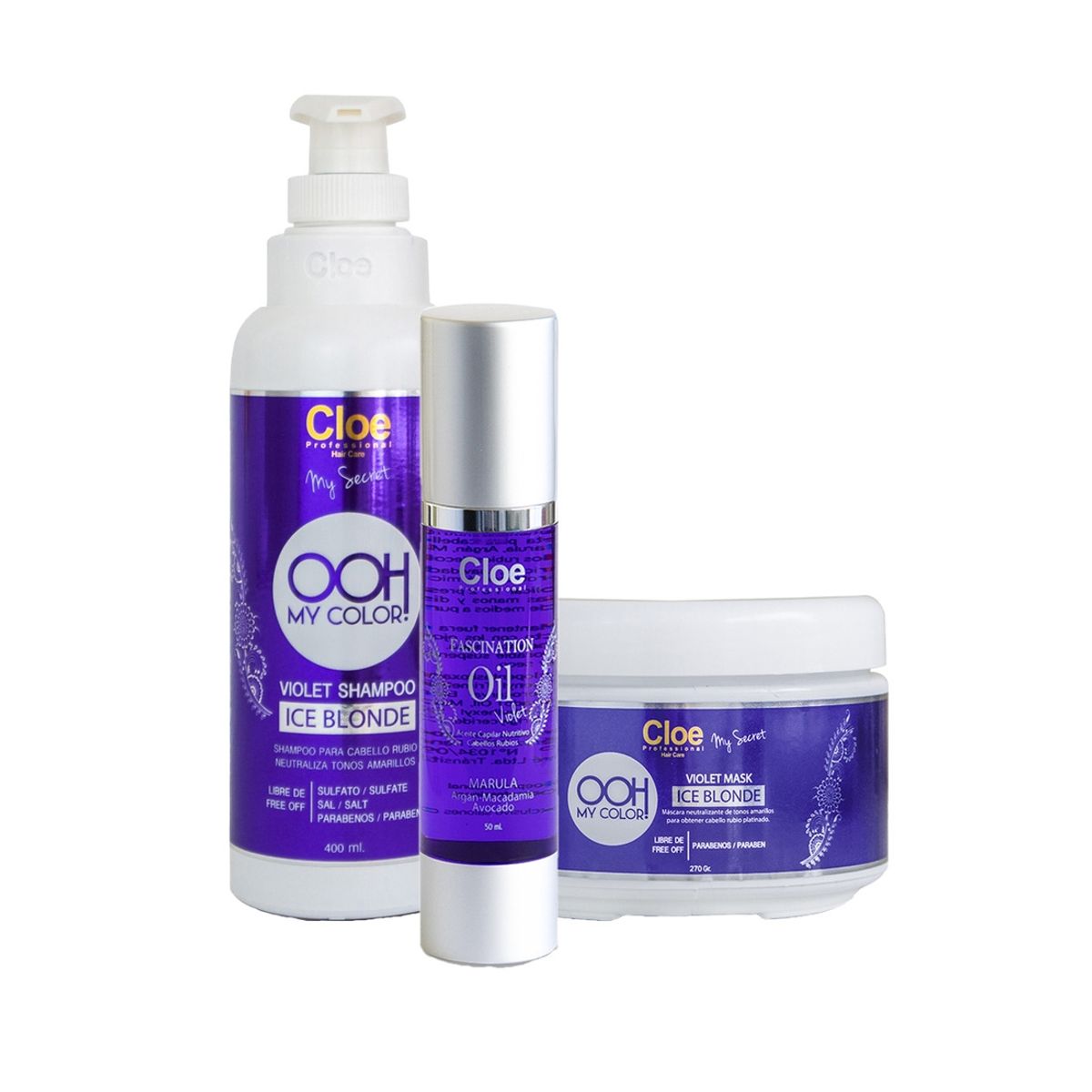 CLOE - Shampoo + Mascara Ohh My Color Violet + Serum Fascination Violet Cloe CLOE