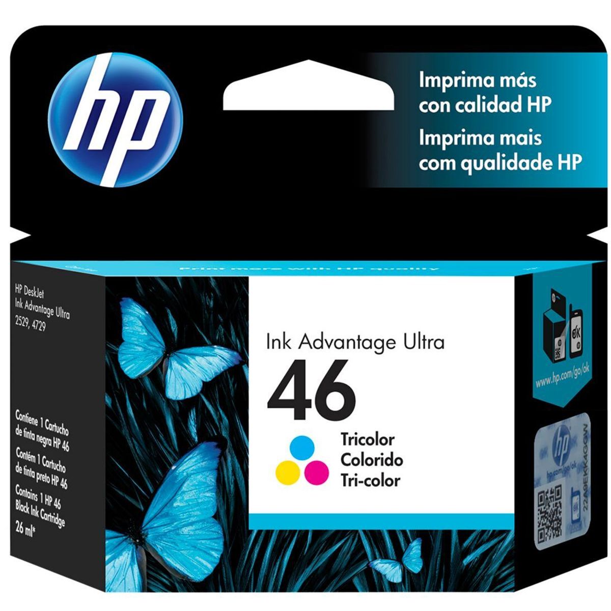HP - Cartucho Tinta HP46 CZ638AL 750 páginas Tricolor HP