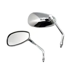 GENERICO - Espejos para Moto Cromados Hilo 10mm