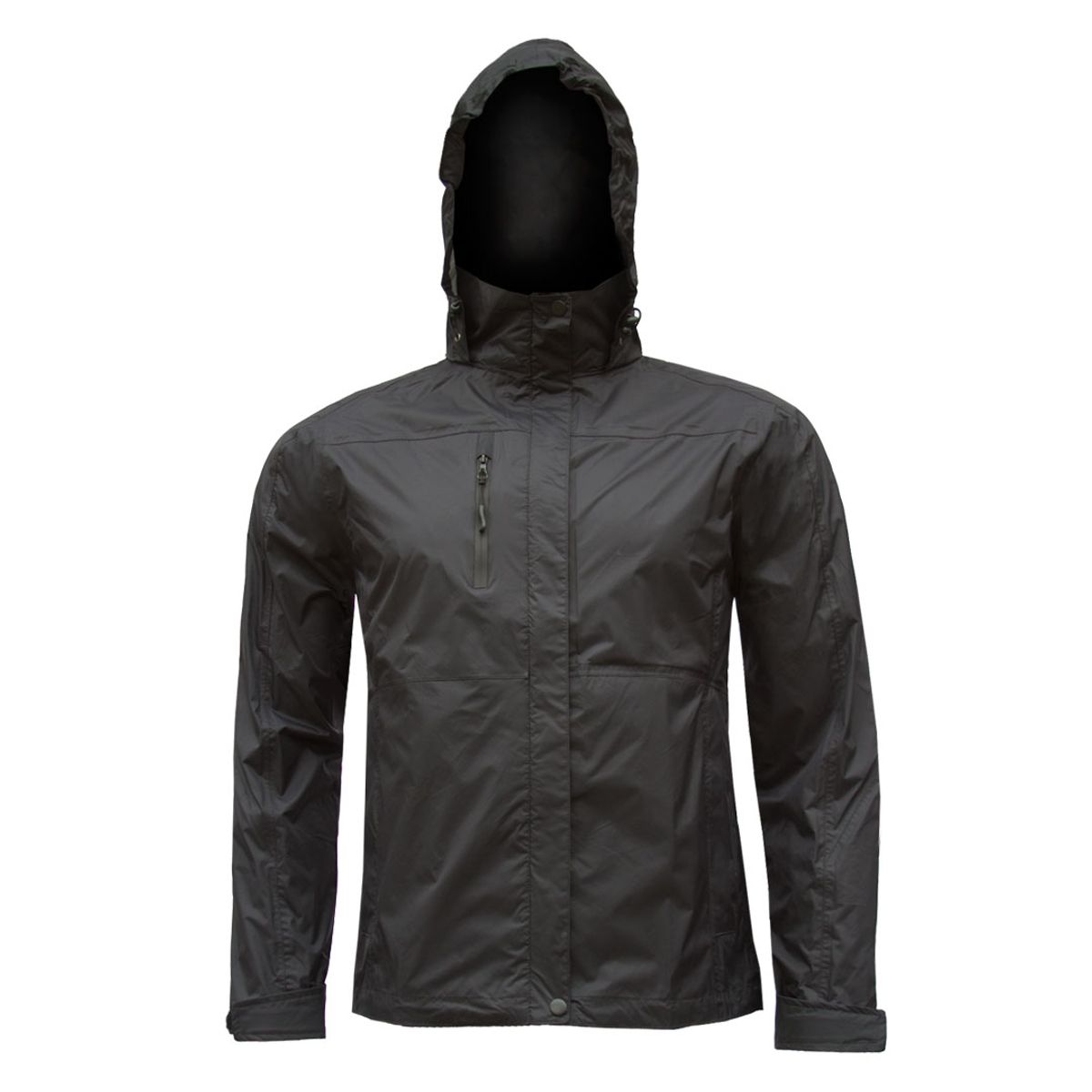 ANDESLAND OUTDOOR APPAREL - Cortaviento Impermeable Termo-Sellado Negro Hombre