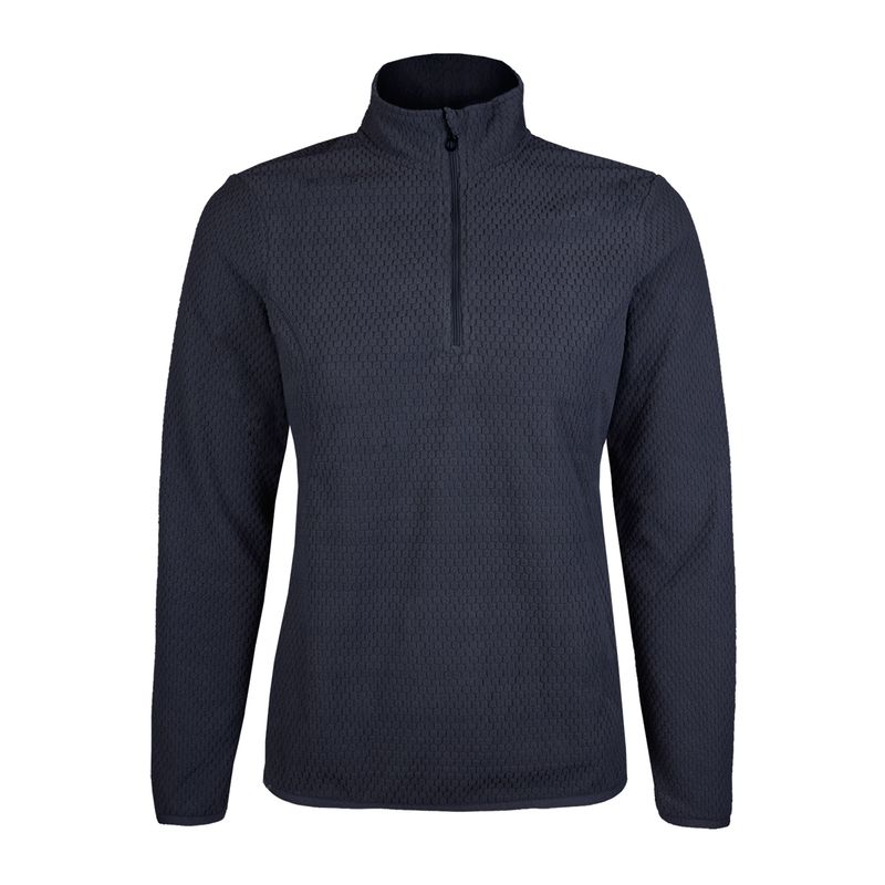 ANDESLAND OUTDOOR APPAREL - Polera Micropolar Panal II Capa con Cierre Culpeo Azul Mujer