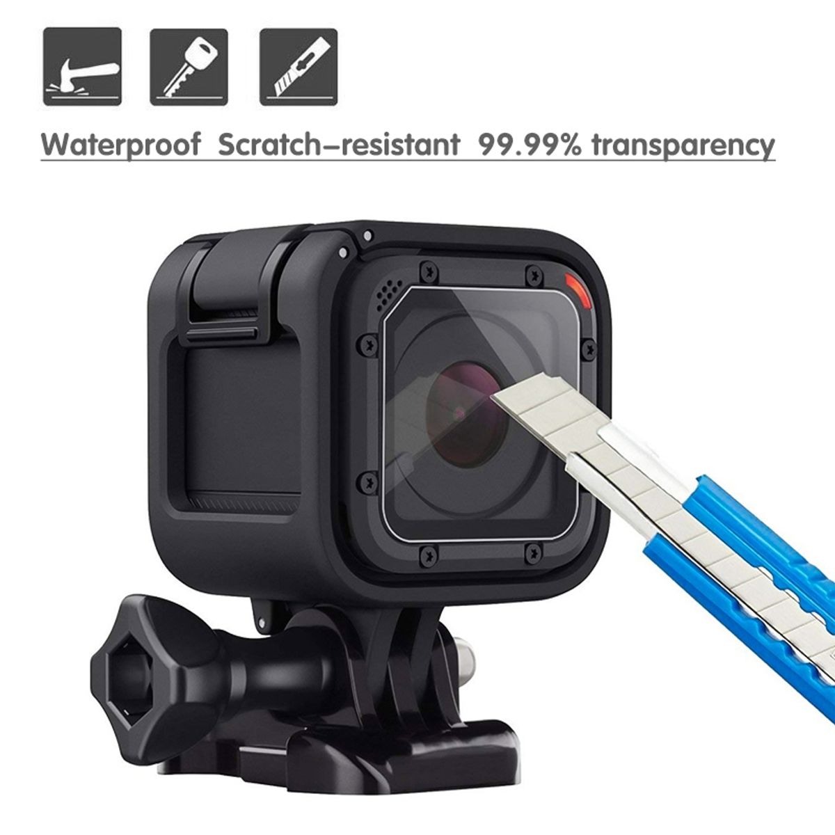 GENERICO - Lámina Protectora De Vidrio Templado Gopro Hero 4 5 Session