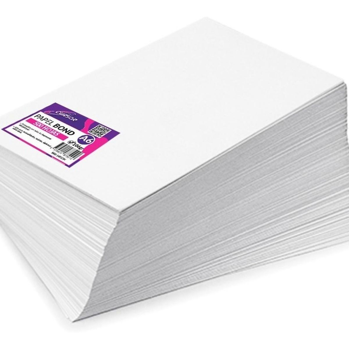 GENERICO - 500 Hojas De Papel 6 Bond Blanco 106gr Tamaño A6 Agenda