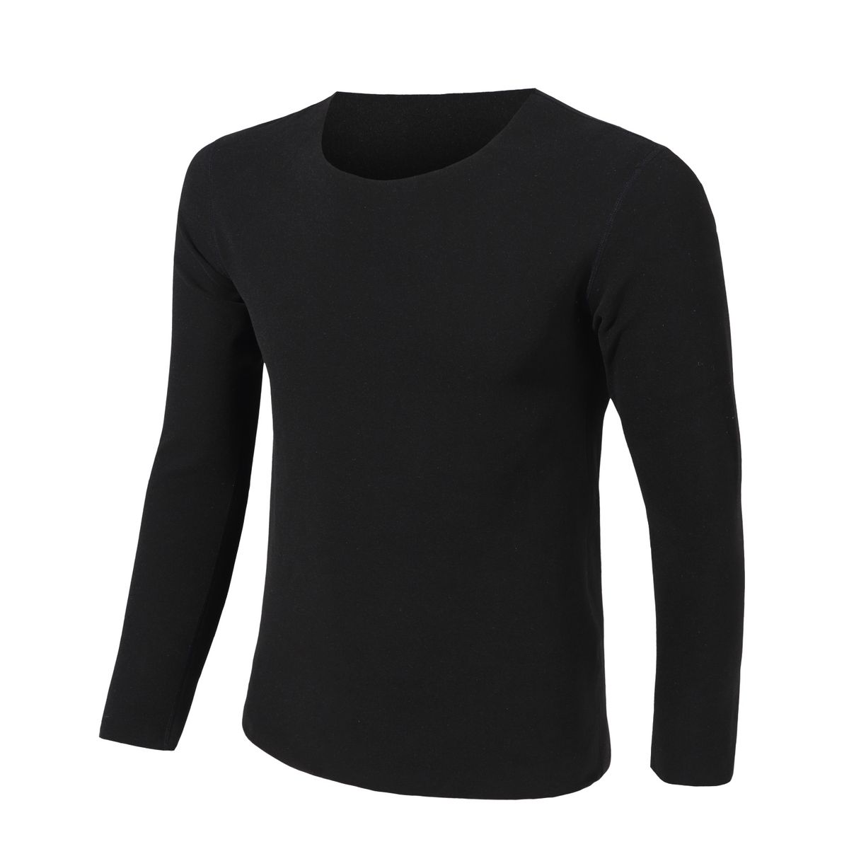 ANDESLAND OUTDOOR APPAREL - Polera Primera Capa Cuello Sin Costuras Blanford Negro Hombre