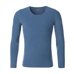 ANDESLAND OUTDOOR APPAREL - Polera Primera Capa Cuello Sin Costuras Blanford Azul Hombre