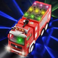 Camion Bombero Juguete con Sonido Luces 4D y Movimiento