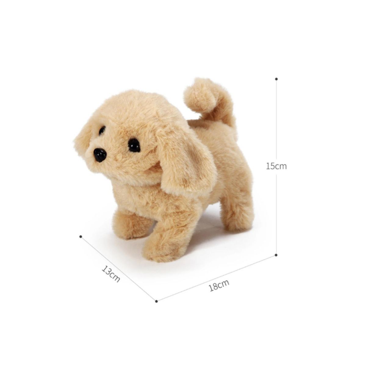 GENERICO - Juguete Peluche Perro Cachorro Interactivo Cafe Claro