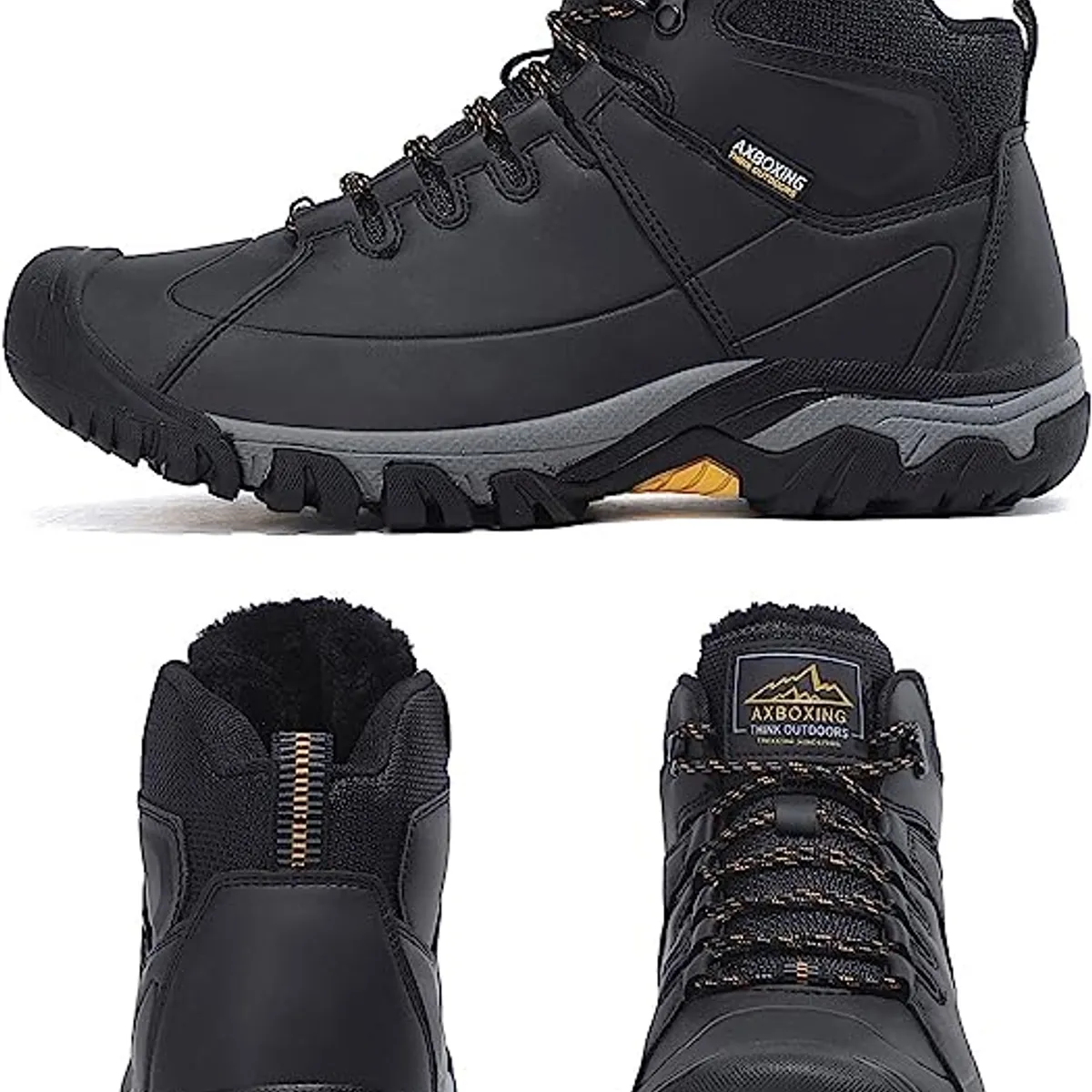 SHANDIAN - Zapatos de montaña impermeable y antideslizante de hombre