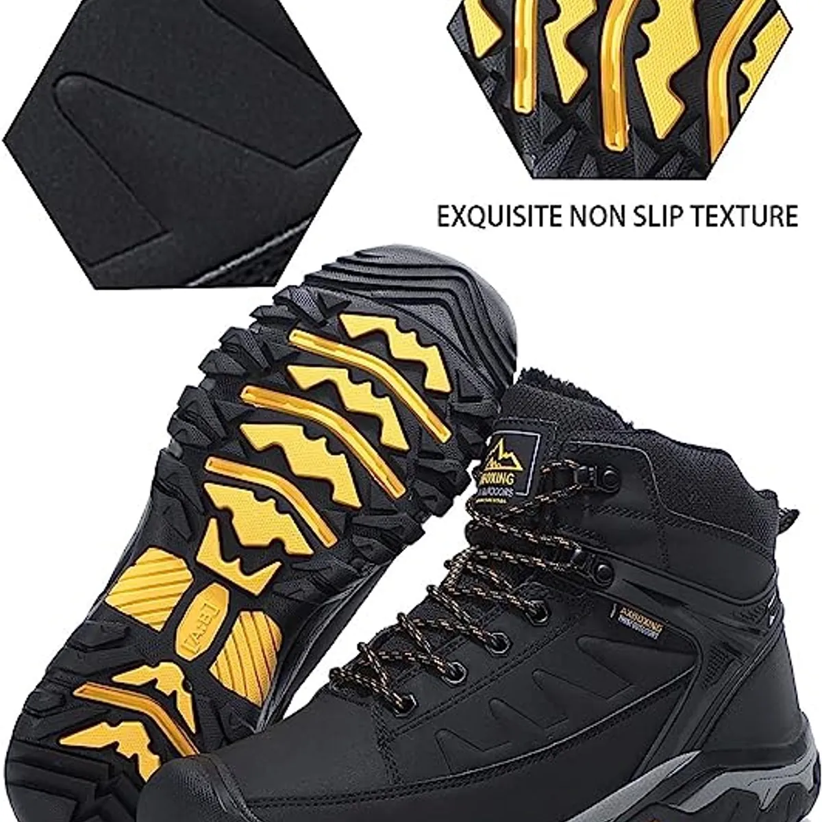 SHANDIAN - Zapatos de montaña impermeable y antideslizante de hombre