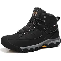 SHANDIAN - Zapatos de montaña impermeable y antideslizante de hombre