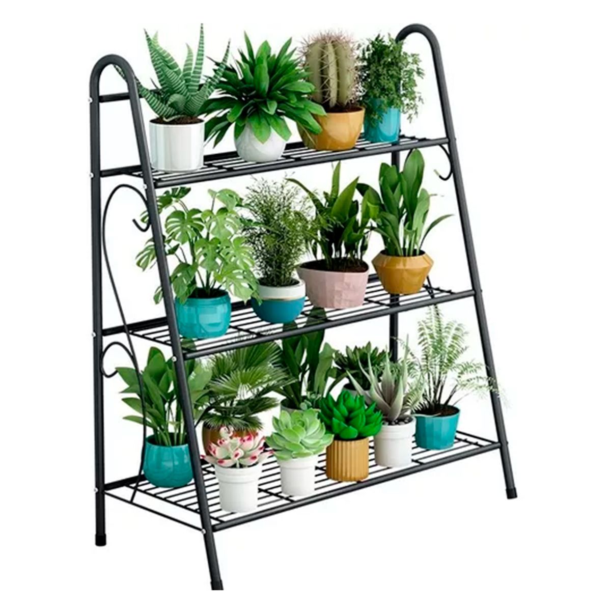 GENERICO - Exhibición Porta Macetero Con 3 Repisas