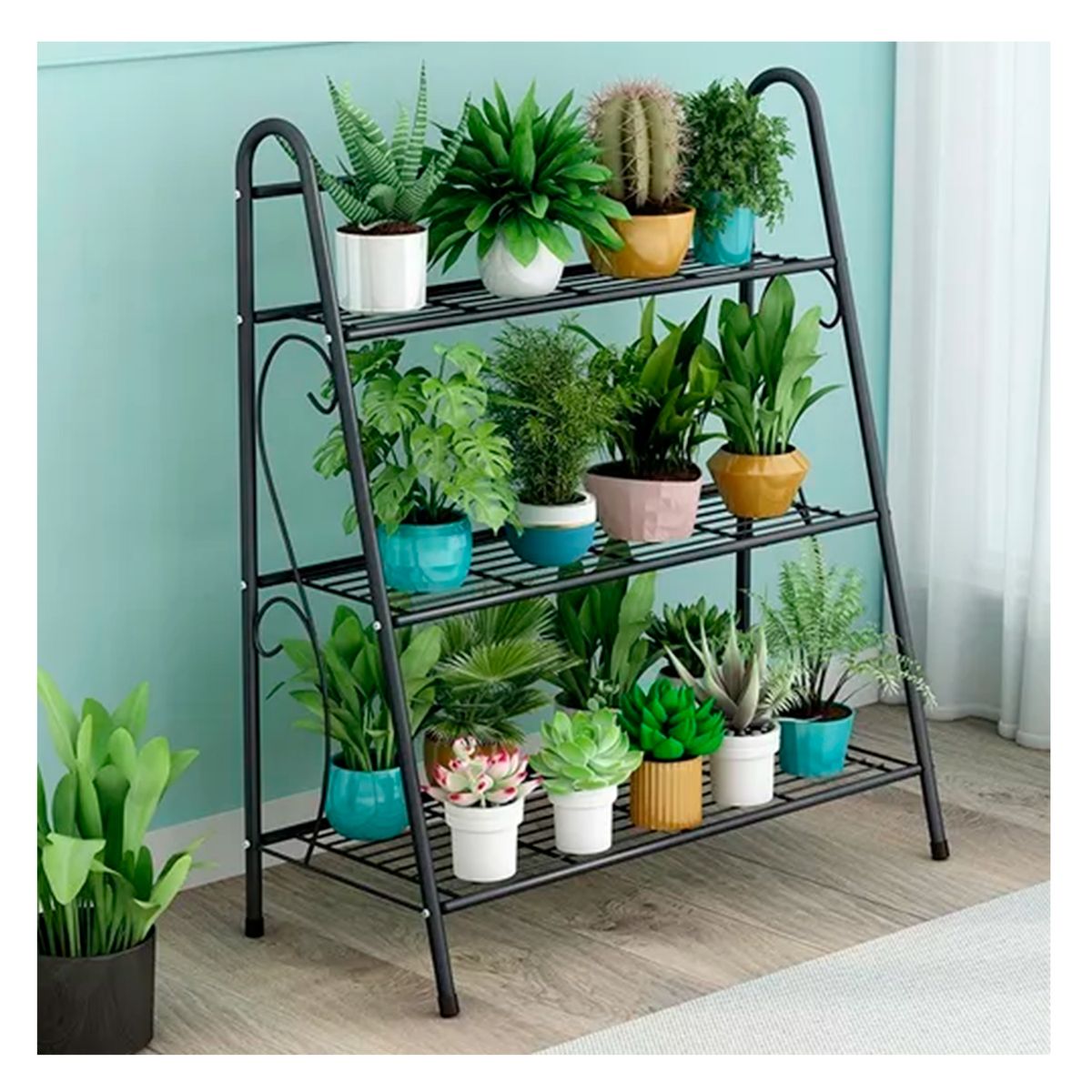 GENERICO - Exhibición Porta Macetero Con 3 Repisas