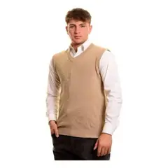 LOOK SHOP - Sweater Sin Mangas Hombre Cuello V Excelente Calidad 131