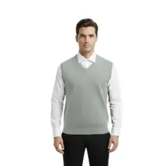 LOOK SHOP - Sweater Sin Mangas Hombre Cuello V Excelente Calidad 131