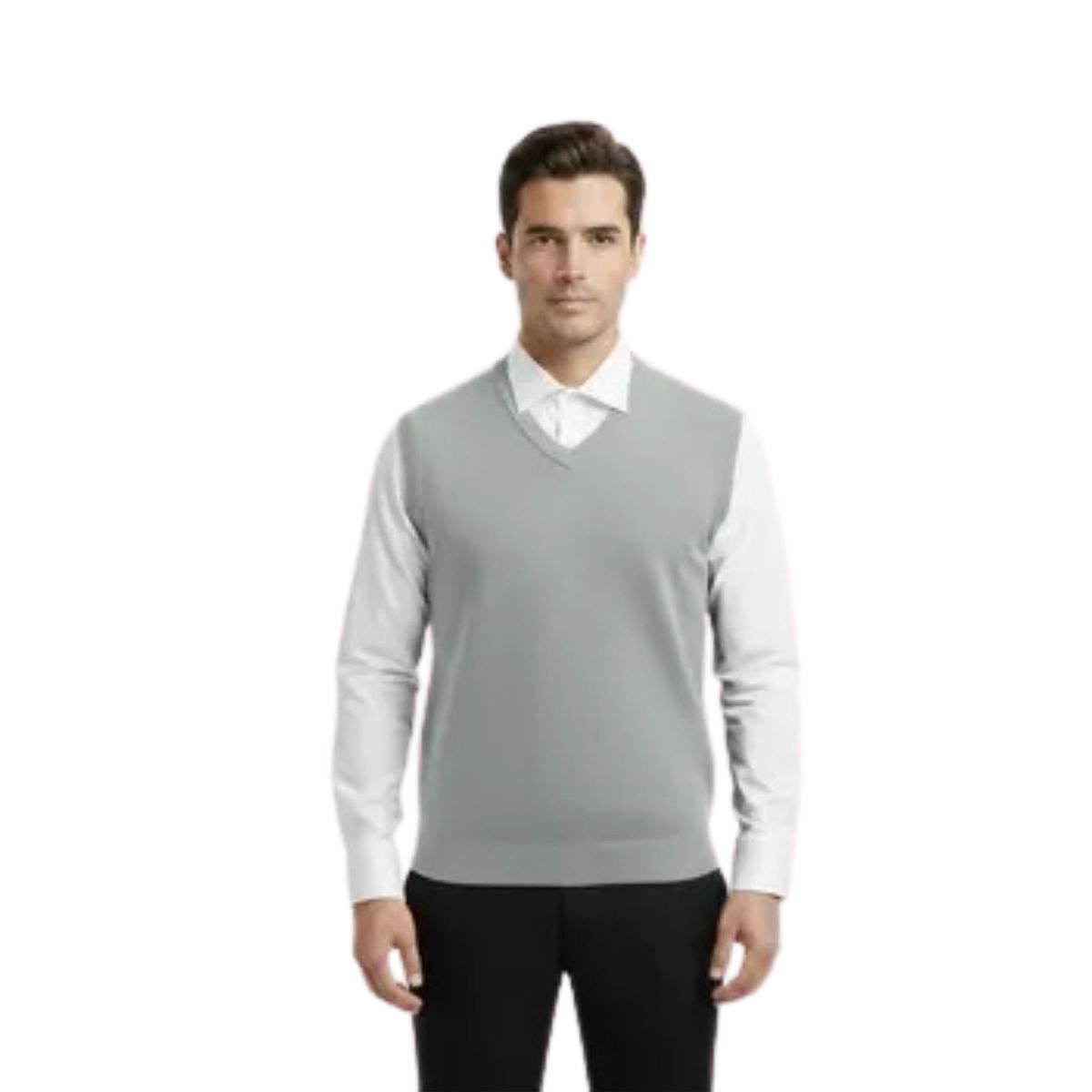 LOOK SHOP - Sweater Sin Mangas Hombre Cuello V Excelente Calidad 131