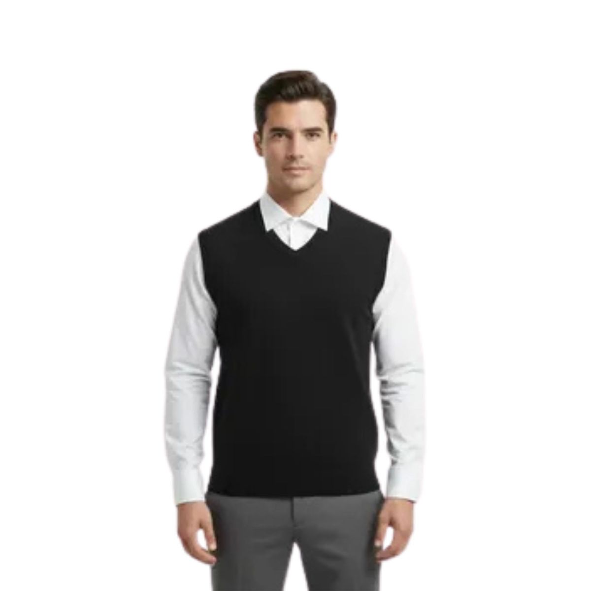 LOOK SHOP - Sweater Sin Mangas Hombre Cuello V Excelente Calidad 131