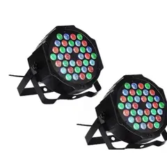 GENERICO - Pack X2 Focos fiesta 36 Led Rgb Dmx luces Audio rítmico