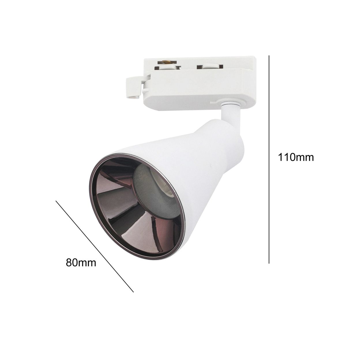 WANT - Foco Decorativo Monofásico Porta 1GU10 Blanco Incluye Ampolleta Fría