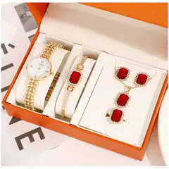 GENERICO - Set de lujo Exclusivo para Mujeres con Reloj Colgante Aros y Pulsera