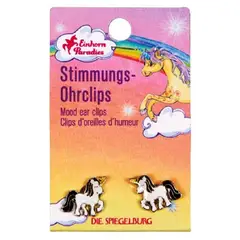 DIE SPIEGELBURG - Aros con clip Unicornio ¡Cambian de color según estado de ánimo